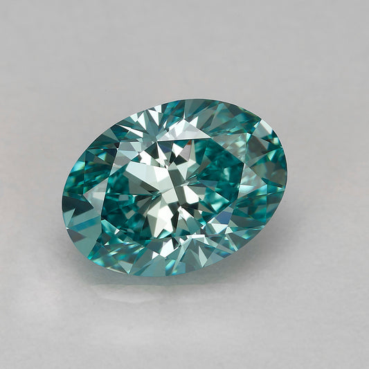 Lab Grown 1.4 Carat Fancy Vivid Blue Oval Diamond