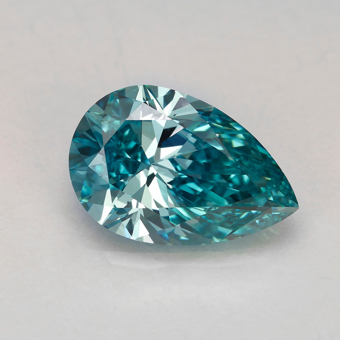 Lab Grown 2.06 Carat Fancy Vivid Blue Pear Diamond