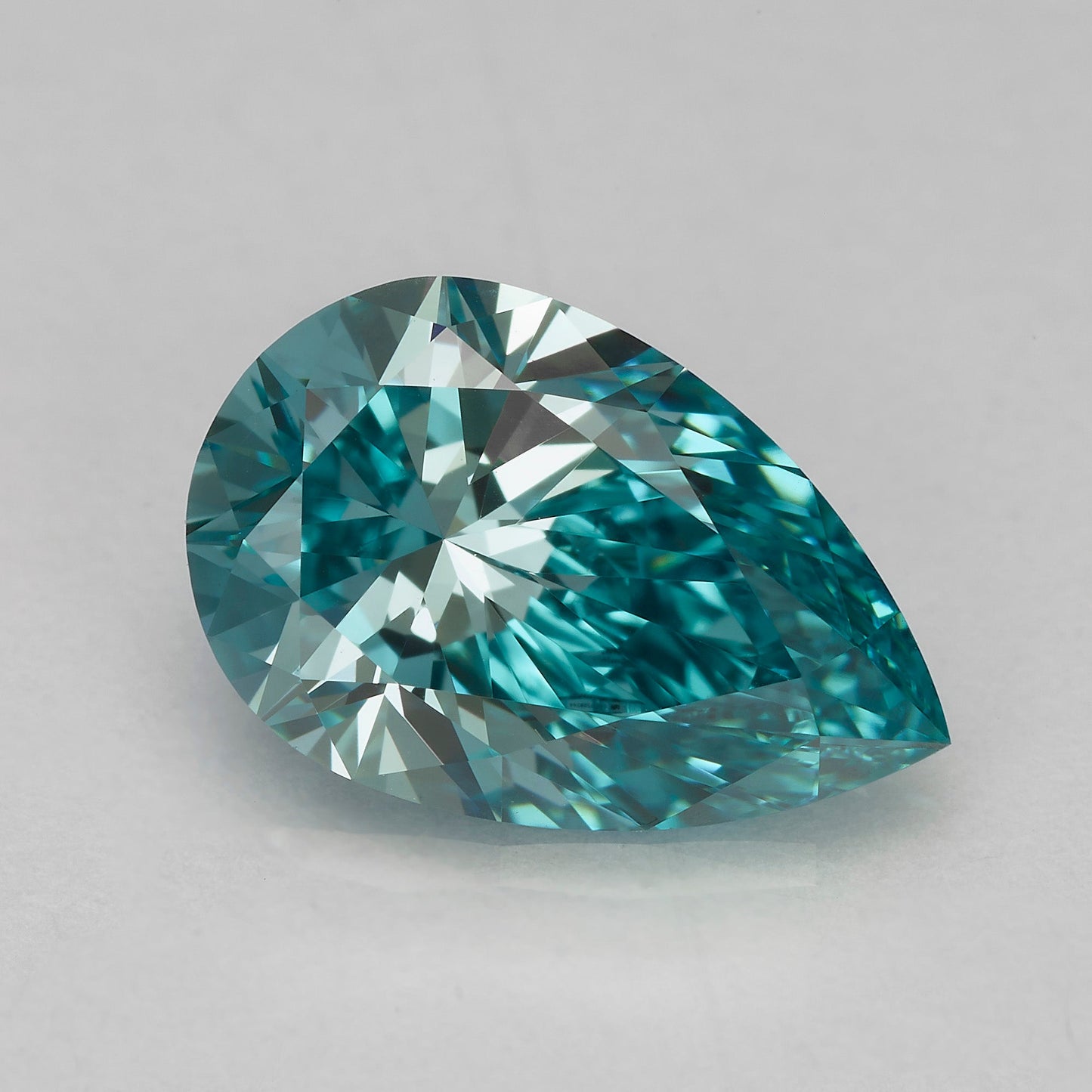 Lab Grown 2.05 Carat Fancy Vivid Blue Pear Diamond