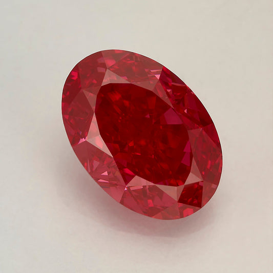 Lab Grown 2.01 Carat Fancy Vivid Red Oval Diamond