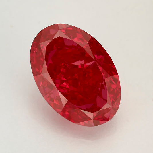 Lab Grown 2.11 Carat Fancy Vivid Red Oval Diamond