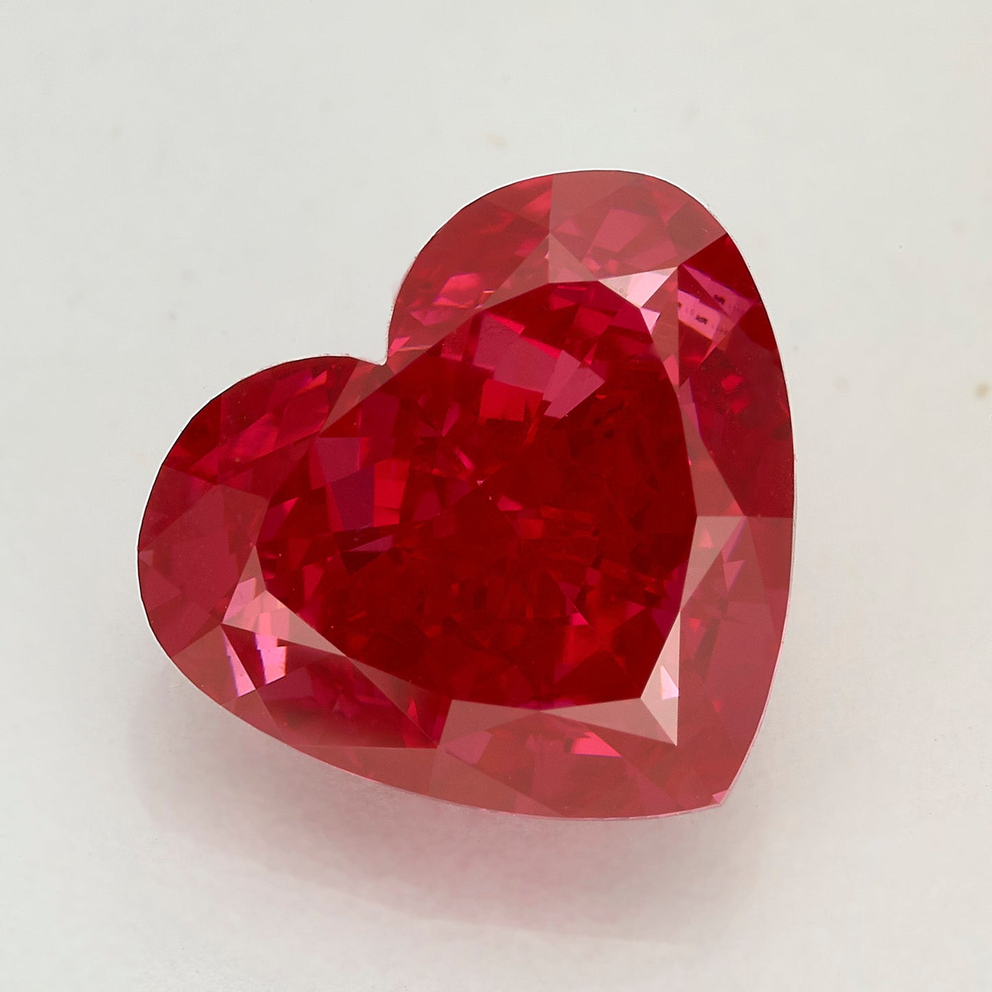 Lab Grown 2.01 Carat Fancy Vivid Red Heart Diamond