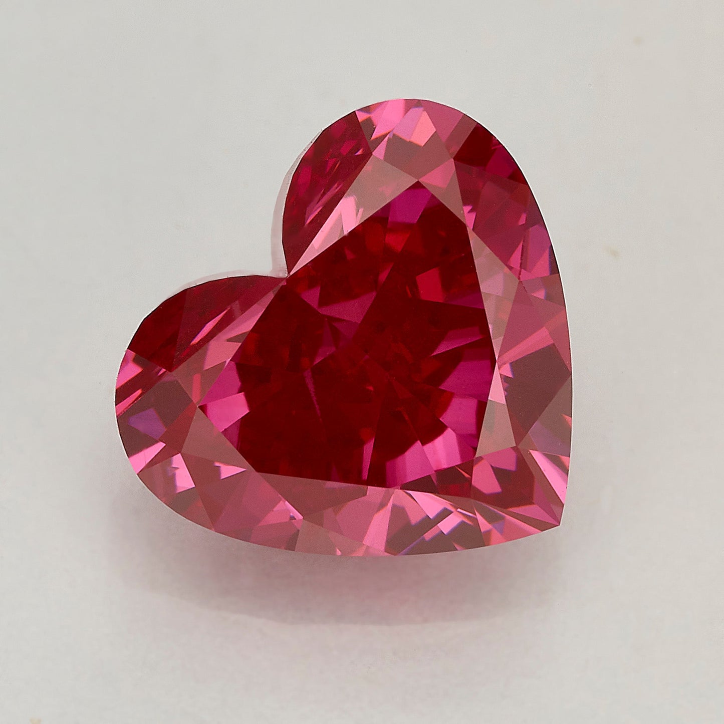 Lab Grown 2.01 Carat Fancy Vivid Red Heart Diamond