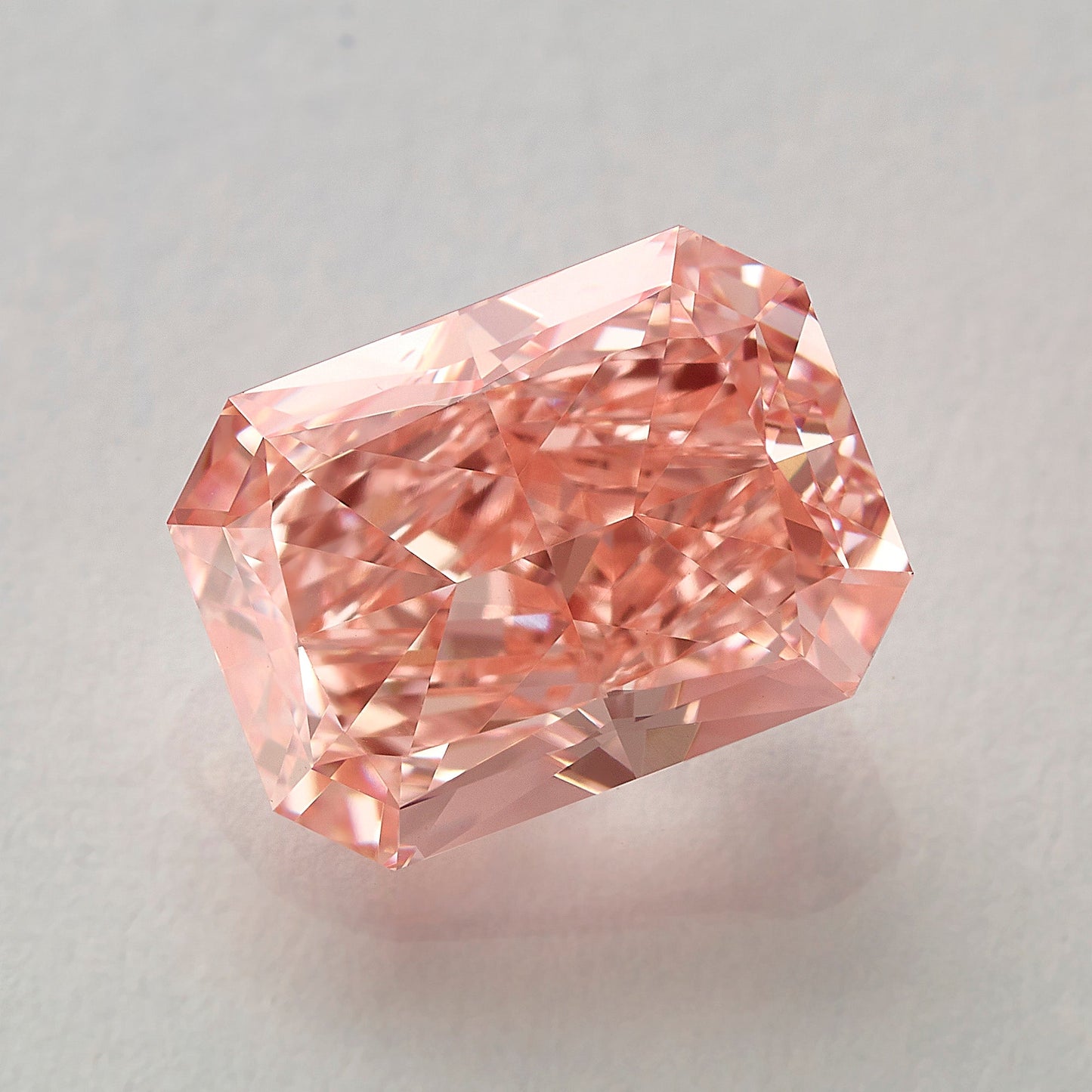 Lab Grown 2.15 Carat Fancy Intense Pink Radiant Diamond