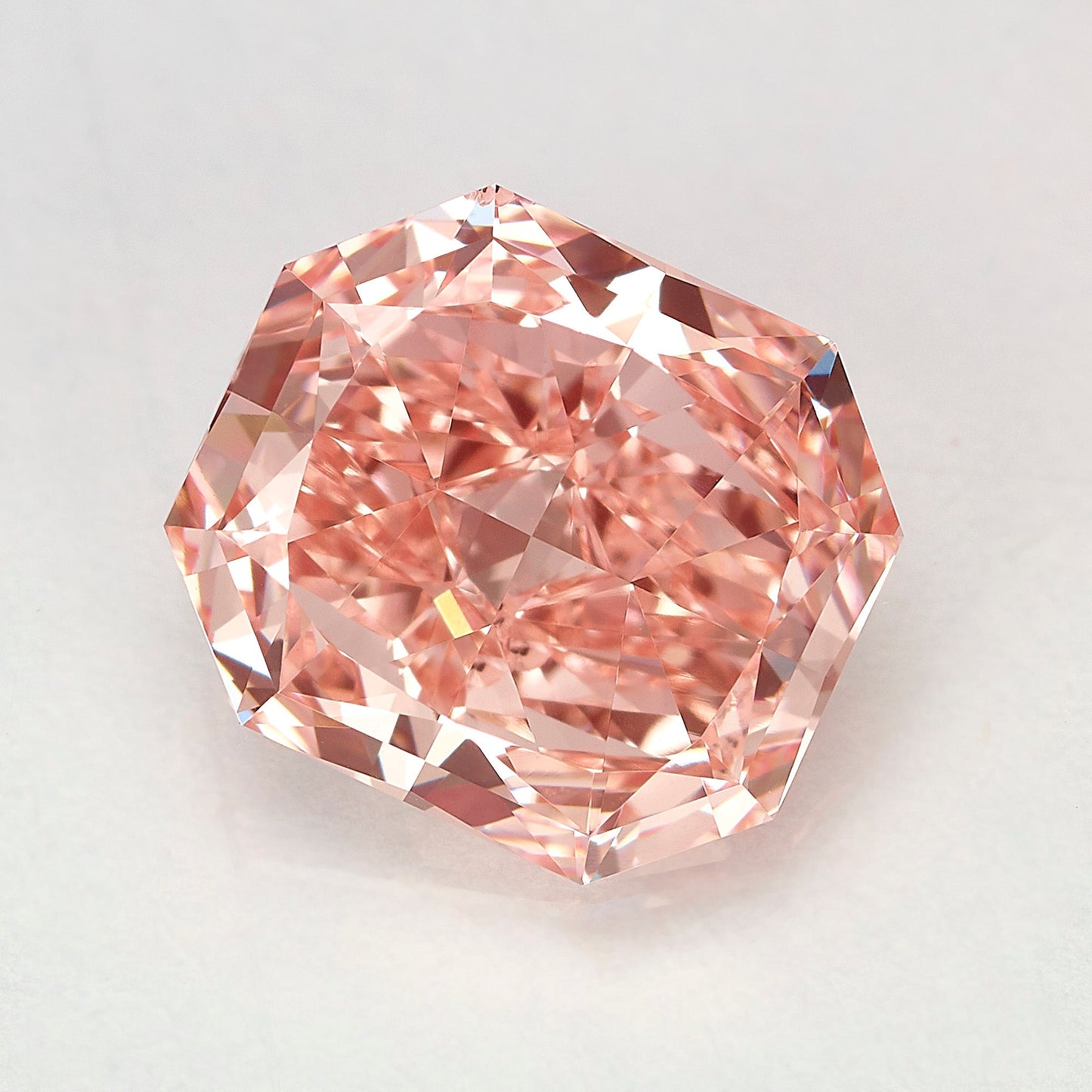 Lab Grown 1.58 Carat Fancy Intense Pink Radiant Diamond