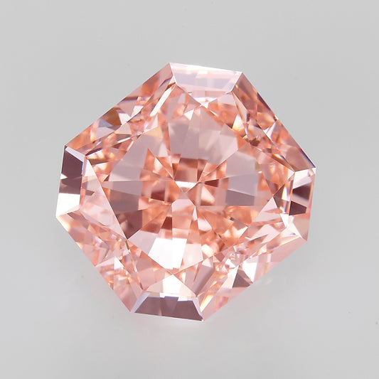 Lab Grown 4.02 Carat Fancy Vivid Pink Radiant Diamond