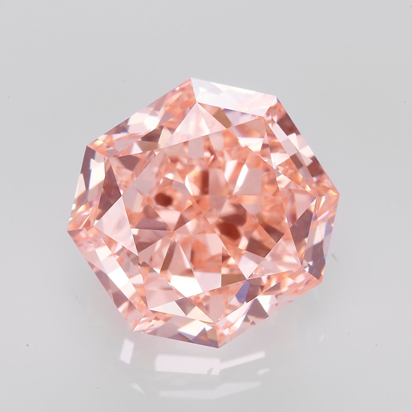 Lab Grown 4.5 Carat Fancy Intense Pink Octangular Diamond