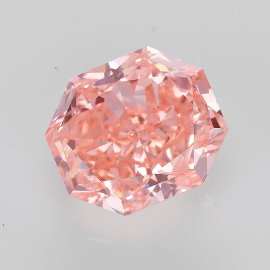 Lab Grown 4.02 Carat Fancy Intense Pink Octangular Diamond