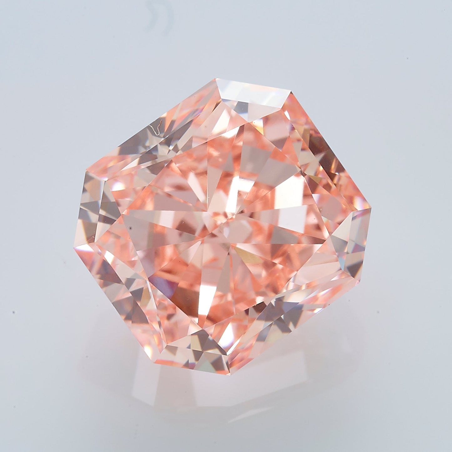 Lab Grown 2.44 Carat Fancy Intense Pink Radiant Diamond