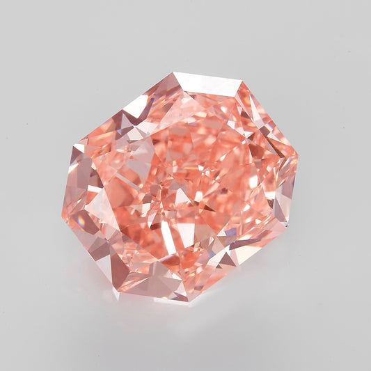 Lab Grown 4.62 Carat Fancy Vivid Pink Octangular Diamond