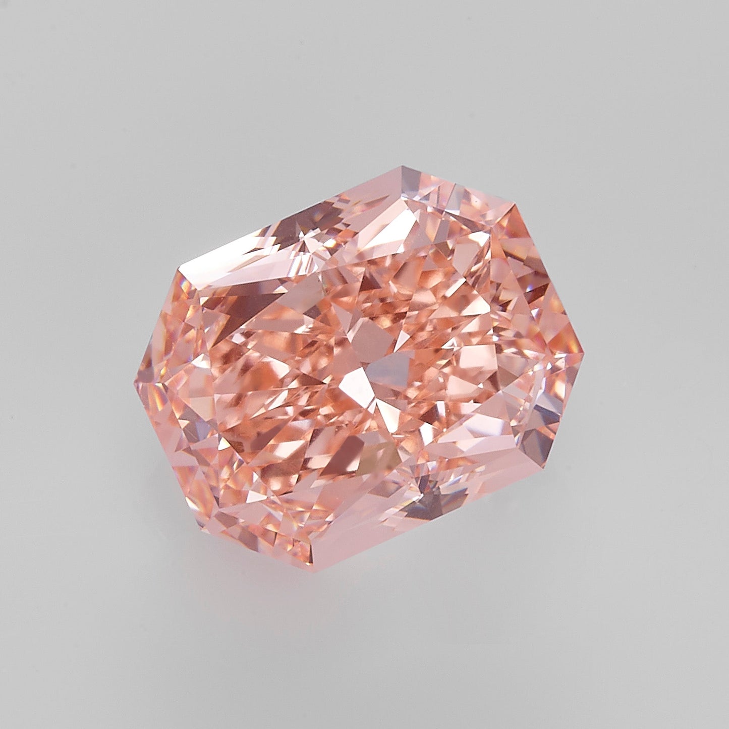 Lab Grown 3.02 Carat Fancy Intense Pink Radiant Diamond