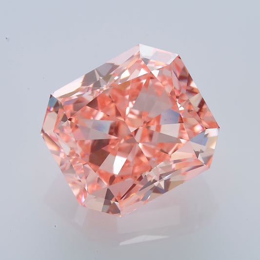 Lab Grown 2.65 Carat Fancy Intense Pink Radiant Diamond