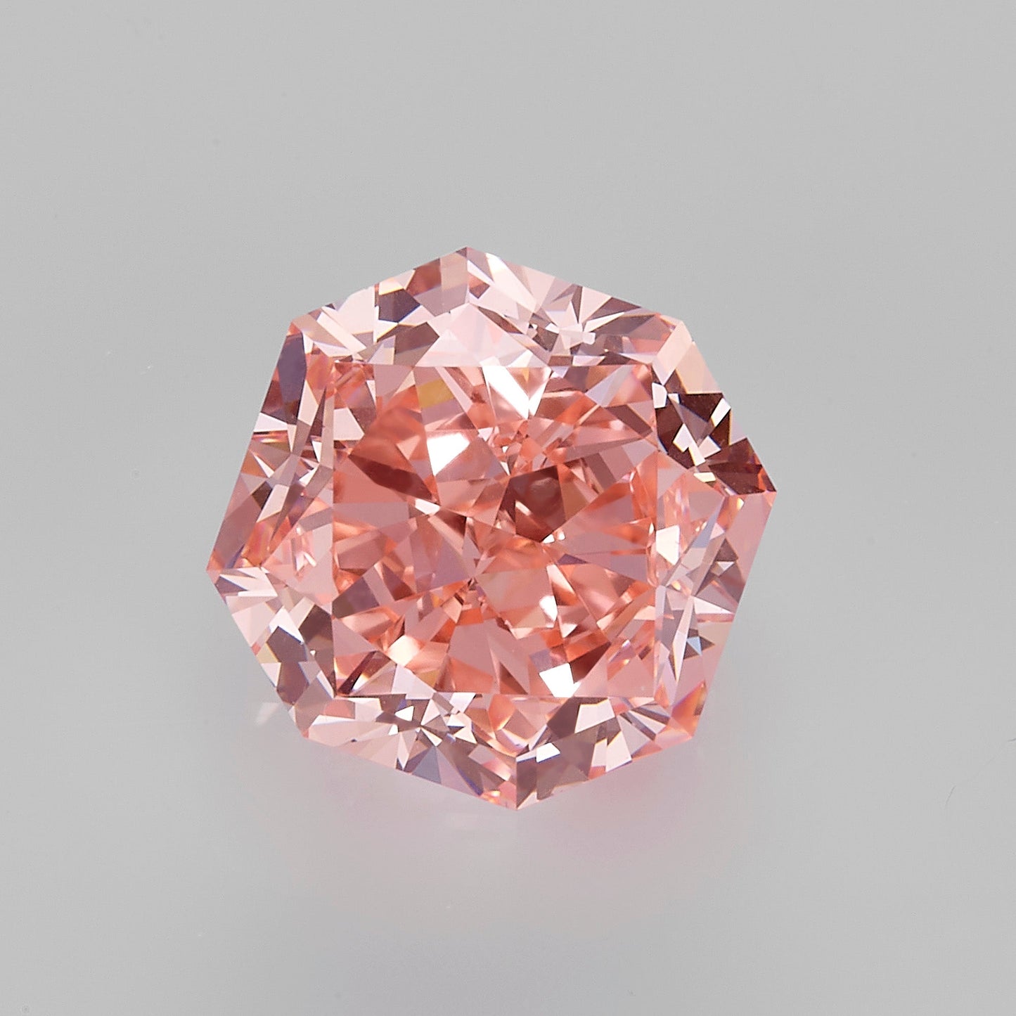 Lab Grown 3.05 Carat Fancy Vivid Pink Octangular Diamond